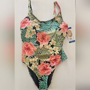 Floral One-Piece Hurley Swimsuit Size Large